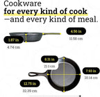 Lodge Seasoned Cast Iron Skillet - PFAS-Free, Non-Toxic Cookware - Use with an Oven, Stove, Grill, or Campfire - Naturally Non-Stick & Oven Safe - 8 Inches