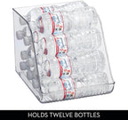 iDesign Plastic Water Bottle Organizer for Fridge, Clear Bottle Holder for Kitchen and Pantry, 4-Pack