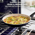 GreenPan Rio Healthy Ceramic Nonstick 8" Frying Pan Skillet and Silicone Spatula Set, Soft Grip Handle, Breaktfast Meal Set, PFAS-Free, Dishwasher Safe, Oven Safe, Black