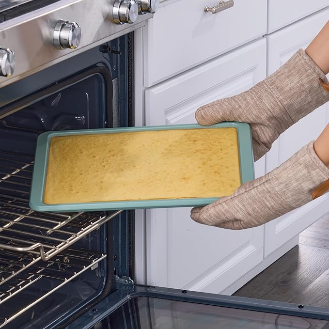 KitchenAid Nonstick Swiss Engineered Aluminized Steel Baking Sheet, Dishwasher Safe, 10 x 15 Inch, Cardamom
