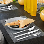 60 Piece Silverware Set for 12, Food-Grade Stainless Steel Utensils Set,Wave Style Design & Mirror Polished - Dishwasher Safe