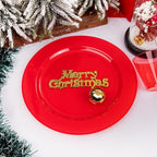 KIRE 150 Pieces Red Plastic Plates Disposable - Red Dinnerware Set Include 25Dinner Plates 25Salad Plates 25Forks 25Knives 25Spoons 25Clear Red Cups for Christmas Parties