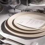 Eater x Zwiesel Fortessa Tempus Stoneware, 16 Piece Dinnerware Set (Service for 4), Linen