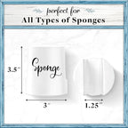 Home Acre Designs Sponge Holder for Kitchen Sink - Rustic Farmhouse Home & Kitchen Decor - White Ceramic