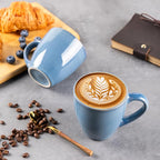 GBHOME Ceramic Coffee Mugs Set of 6, 12oz Stoneware Coffee Mugs Set For Dad Mom Women MEN, Light Weight Coffee Cups for Latte/Tea/Beer/Hot Cocoa, Dishwasher & Microwave Safe