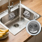 Smiley face sponge holder, kitchen Sink Caddy Organizer with Suction cup,Made of rust-proof aluminum that never rusts for Mommy & Daddy Sponges Black (1-Pack）