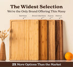 SMIRLY Walnut Wood Cutting Boards for Kitchen, Set of 2 Large - Small, Walnut Wooden Cutting Board Set with Deep Juice Grooves, Non Toxic Serving Tray