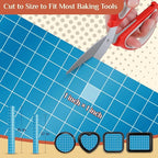 Silicone Baking Mat, 12 IN x 6 FT Free Cutting Baking Sheet, Non-Stick Reusable Dough & Pastry Mat, Non-Slip Silicone Mat Roll for Air Fryer Liner, Freeze Dryer, Oven Baking Pan, Kitchen Counter