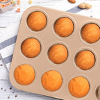 11-Piece Nonstick Baking Pans Set - Professional Grade Carbon Steel Bakeware with Premium Coating- Dishwasher Safe, Stackable, Oven Safe to 450°F (Champagne)