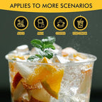 RACETOP 10 oz Clear Disposable Plastic Cups 200 Pack, Clear Plastic Cups Tumblers, Heavy-duty Party Glasses, Disposable Cups