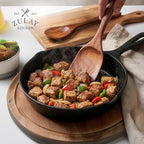 Zulay Kitchen Premium 8-Piece Wooden Spoons - Smooth Finish, Natural Teak Wood, Non-Stick, Handmade