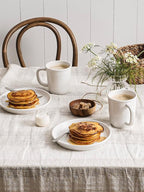 LE TAUCI Dinnerware Sets with Mugs for 4, Stoneware Plates and Bowls Set, Stackable, Microwave & Dishwasher Safe Ceramic Dishes, 16-Piece, White (10" Dinner & 8" Salad Plates, 6" Bowls, 18 oz Cups)
