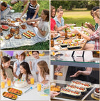 25 Pack Mini Cake Pans with Lids and Spoons, Small Aluminum Foil Loaf Pans, Rectangular Baking Containers for Party and Picnics, 6.8oz (Black/Gold)
