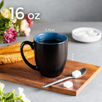 GBhome 16oz Coffee Mugs Set of 6,Ceramic Coffee Mugs for Man, Woman,Restaurant Modern Coffee Mugs Set with handle for Tea/Latte/Cappuccino/Milk/Cocoa. Dishwasher&Microwave Safe,Multi-Color,6 Pack