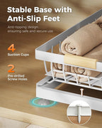 Sevenblue 3 Pack Under Sink Organizer, Multi-Purpose 2 Tier Pull-Out Metal Under Kitchen Sink Organizer, Height Adjustable Storage Shelves for Kitchen Bathroom Cabinet (White)