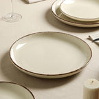 Earth and Clay Heath 24-Piece Dinnerware Set Stoneware, Plates and Bowls Set, Dishwasher and Microwave Safe, Dish Set for 8, Coffee