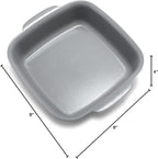 GreenPan Premiere Ovenware Healthy Ceramic Nonstick 8" Square Cake Baking Pan, Cast Aluminum Bakeware, Warp-Free, Oven and Broiler safe to 600F, Dishwasher Safe, PFAS-Free, Gray