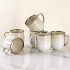 LERATIO 12OZ Ceramic Coffee Mugs Set of 6, Large Porcelain Coffee Cups With Large Handle For Latte,Cappuccino,Milk,Cocoa,|Dishwasher&Microwave Safe Mug Sets,Ideal for Man,Woman,Dad, Mom