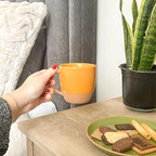Mora Ceramic Artisan Matte Large Latte Mug Set of 4, 16oz - Microwavable, Porcelain Coffee Cups With Big Handle - Modern, Boho, Unique Style For Any Kitchen. Microwave Safe Stoneware - Safari Colors