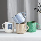 HaWare 14OZ Coffee Mugs Set of 4, Stoneware Coffee Cups with Handle, Latte Mug for Man, Woman, Dad, Mom, Modern Tea Mugs for Latte/Cappuccino/Cocoa/Milk, Dishwasher& Microwave Safe, Multicolor