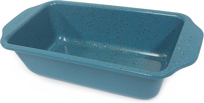 casaWare Loaf Pan 9 x 5-Inch Ceramic Coated Non-Stick, Blue Granite, standard