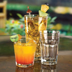 Libbey Gibraltar DuraTuff Drinking Glass Drinking Cup Set, Iconic Heavy Base Bar Glassware hick Drinking Glasses Set of 12, 16-Ounce Cooler Glasses