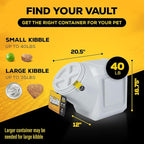 Gamma2 Vittles Vault Outback Airtight Pet Food Container, 40 Pounds