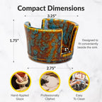 Elevated Lifestyle Ceramic Sponge Holder – Sink Caddy Organizer, Decorative Bathroom and Kitchen Sink Accessories, Allows Sponge to Dry, Ideal Countertop Sponge & Bar Soap Holder - (Marbled Turquoise)