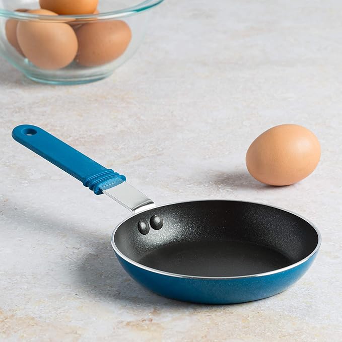 Ecolution Kitchen Extras 5-1/2-Inch Fry Pan, Mini, Blue (Pack of 3)