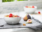 KooK Ceramic Cereal Bowls, Microwave, Dishwasher and Freezer Safe, Porcelain Dishes for Soup, Pasta, Salad, Oatmeal, Deep Interior, 24 oz, Set of 6, Marshmallow White