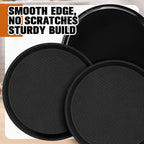 Zopeal 2 Pieces Black Round Restaurant Serving Tray, Plastic Non Slip Surface Food Meals Server Tray with Raised Edges for Home, Kitchen, Restaurant, Cafeteria, Bar (11")