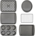 GoodCook Everyday Nonstick Toaster Oven 6-Piece Steel Bakeware Set, Gray