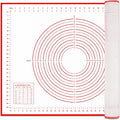 HOOMIL Silicone Baking Mat, Non-Stick, Non-Slip, Extra Large Pastry Mat for Rolling Dough, Bread Pie Crust Pizza Cookies Fondant Making, with Measurements - 32"x24"