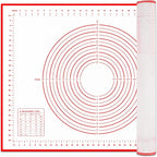 HOOMIL Silicone Baking Mat, Non-Stick, Non-Slip, Extra Large Pastry Mat for Rolling Dough, Bread Pie Crust Pizza Cookies Fondant Making, with Measurements - 32"x24"