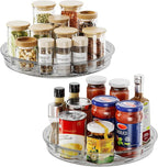 LAMU 2 Pack Lazy Susan Organizer 9.25 inch Lazy Susan Turntable for Cabinet, Rotating Spice Organization for Cabinet, Kitchen, Table Top, Countertop, Pantry Fridge Organizers and Storage, Gray