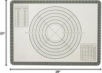 Amazon Basics Nonstick Silicone Pastry Baking Mat with Measurements, BPA-Free, Oven-Safe, Extra Large 20 x 28 in