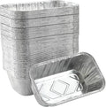 (50 Pack) 1Lb mini Loaf Pans Heavy Duty Disposable Aluminum Foil Bread Tins Standard Size 6" X 3.5" X 2.5" Oven Safe Sturdy Small Bread Tin Pans 1 Pound Loaf Pans