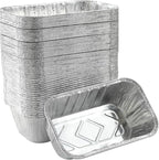 (50 Pack) 1Lb mini Loaf Pans Heavy Duty Disposable Aluminum Foil Bread Tins Standard Size 6" X 3.5" X 2.5" Oven Safe Sturdy Small Bread Tin Pans 1 Pound Loaf Pans
