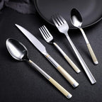 20-Piece Silverware Set Stainless Steel Flatware Set for 4 Kitchen Utensil Cutlery Sets Includes Forks Spoons Knives for Home Restaurant Hotel