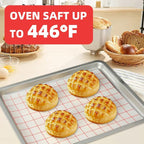 Silicone Baking Mat Roll 16IN*5FT Free Cutting, Non-Slip Pastry Mat, Non-Stick Reusable Air Fryer Liner, Oven Liners, Counter Mat, Freeze Dryer Mat, Easily Cut to Size Fit All Ovens Pans Tins Dishes