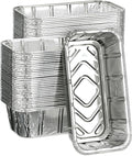 50 Pack 2Lb Loaf Pans, 8.5" X 4.5" X 2.6" Foil Heavy Duty Disposable Aluminum Foil, Premium Bread Pans for Baking Homemade Cakes & Breads Holiday Treats Food Storage