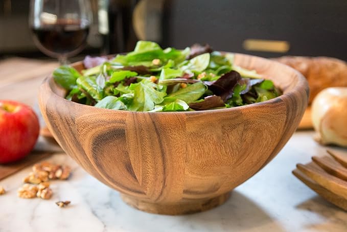 Ironwood Gourmet Acacia Wood Large Salinas Fruit and Salad Bowl