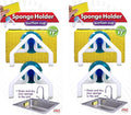 Jokari Suction Cup Kitchen Sponge Caddy 4 Pack. Stick to Any Type of Stainless Steel or Ceramic Sink to Keep Scrubbers Elevated and Counters Clutter Free. Dries Sponges Quickly