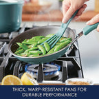 Rachael Ray Cook + Create Nonstick Frying Pan/Skillet, 8.5 Inch, Agave Blue