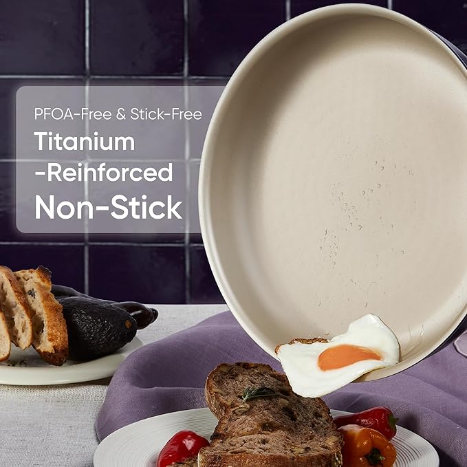 CAROTE 26Pcs Nonstick Pots and Pans Set, Nonstick Cookware Set with Detachable Handle, Induction Kitchen Cookware Sets Removable Handles, Dishwasher Safe, Oven Safe, Purple