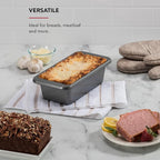 KitchenAid Nonstick Swiss Engineered Aluminized Steel Loaf Pan, Dishwasher Safe, 9 x 5 Inch, Contour Silver