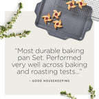 All-Clad Pro-Release Nonstick Bakeware Set 5 Piece Oven Safe 450F Half Sheet, Cookie Sheet, Muffin Pan, Cooling & Baking Rack, Round Cake Pan, Loaf Pan, Baking Pan Grey
