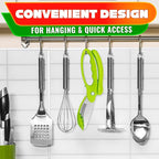 Salad Scissors for Chopped Salad – Multiblade Food Scissor Chopper With Spring-Loaded System & Anti-Slash Head for Fast Double Cutting – 8.9" Handy Size Lettuce Chopper, Stainless Steel Blades