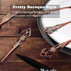 Runfly Retro Royal Rose Gold/Copper 48 Pieces Flatware Set, Gorgeous Silverware Set For 8, Anti-rust Stainless Steel dark Cutlery Set Utensils Including Fork Spoon and Knife
