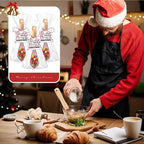 Baderke 20 Sets Baking Gifts Set Includes 8 Inch Silicone Whisk with Wood Handle Wired Stainless Steel Whisk Set Greeting Cards Plastic Bags for Party Birthday Christmas Stuffers Gift(Red)